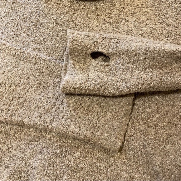 H&M Divided Bouclé Turtleneck Sweater Cowl-neck in Light Taupe - Picture 4 of 8